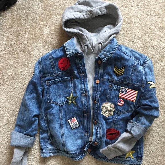 william rast lenna ripped hooded jacket